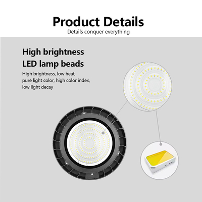 KCD Super Market High Lumen Engineering Industry Lighting IP65 100W 150W 200W 3000k Long Life UFO LED Light High Bay