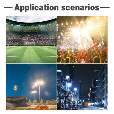 KCD High Efficiency IP66 Waterproof Remote Control LED Flood Light for Outdoor and Stadium Use